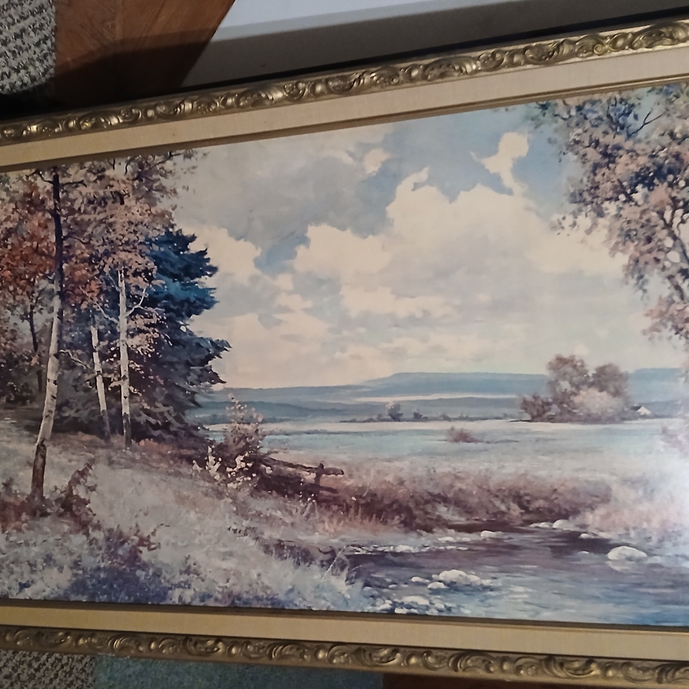 Robert Wood Pine & Birch Reproduction with Gold Frame